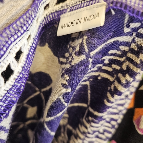 Raga Boho Print Cover-up Tie Dress NEW - Picture 6 of 7